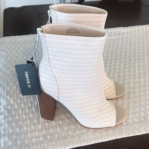 Women’s open toed booties